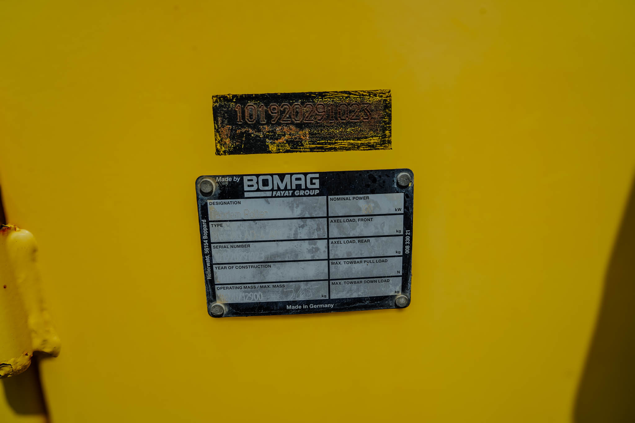 2011 BOMAG BW190AD-4 Double Drum Roller - Image 10