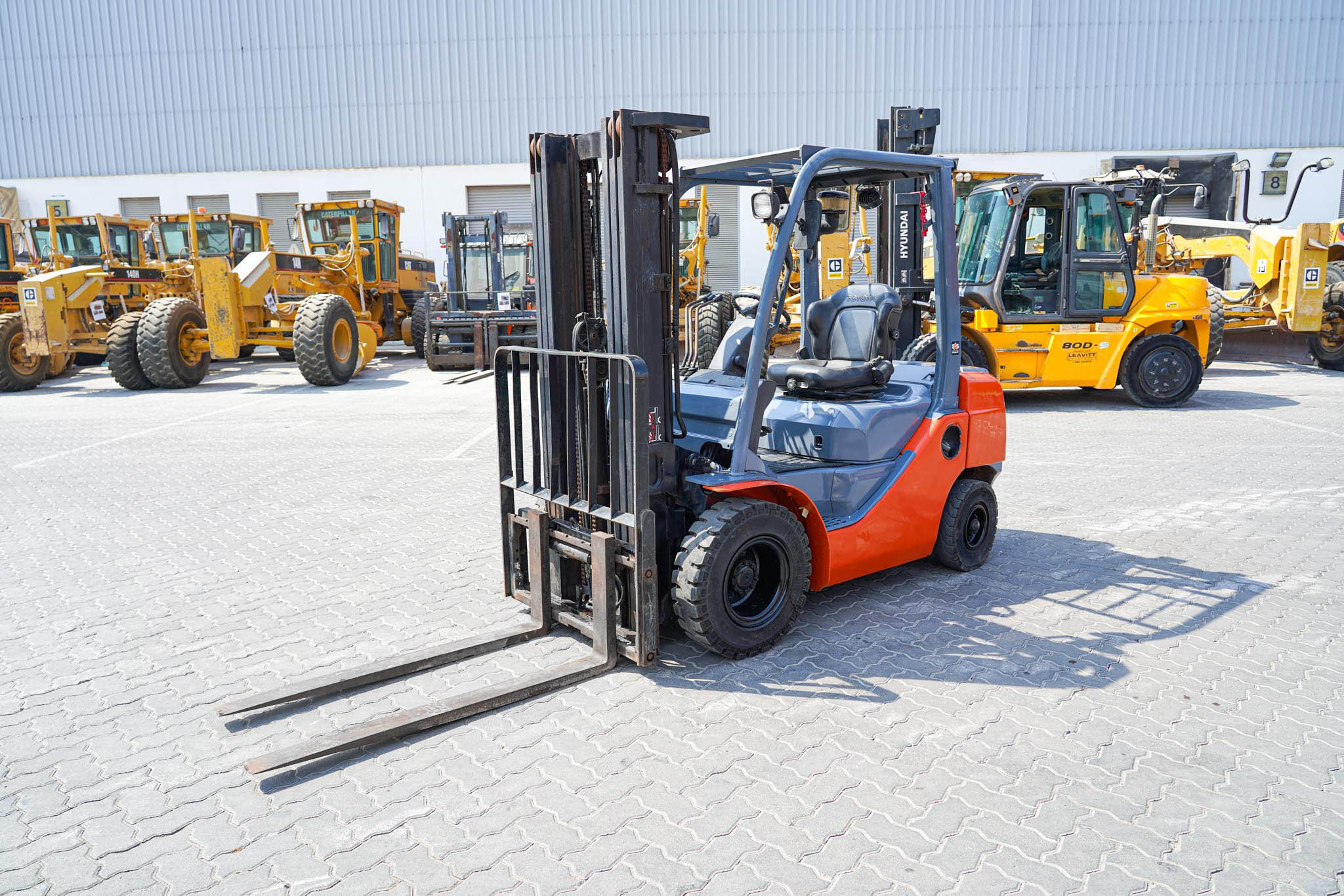 2018 Toyota 8FDU25 4500 lb Pneumatic Tire Forklift