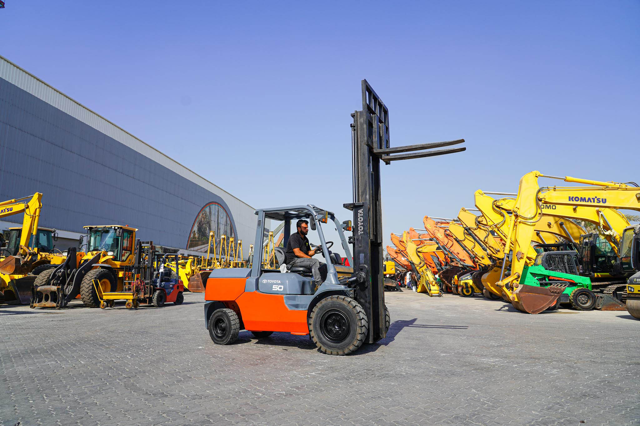 2017 Toyota 7FD50 11023 lb 5 Ton Pneumatic Tire Forklift